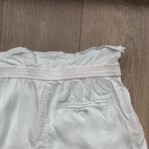 Aritzia Wilfred Shorts Crepe Paperbag Ruched Elastic Waist  Mint Green Size 0 - Picture 12 of 15